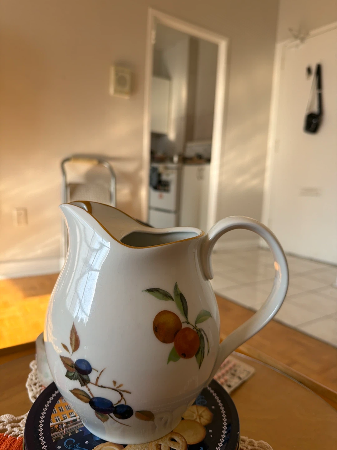 Porcelain Fruit Pattern Pitcher