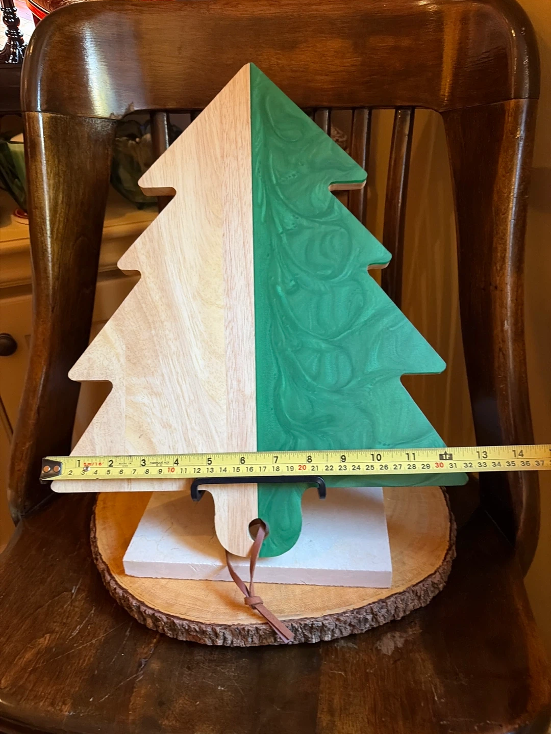 Christmas Tree Wood and Resin Serving Board - photo 5