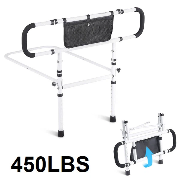 Brand new VEVOR bed safety rail with organizer pouch, 450 lb
