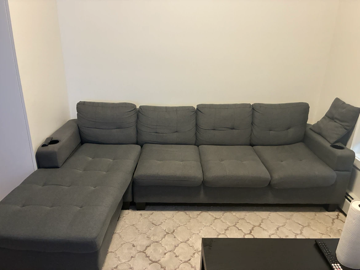 Dark Grey Sectional Sofa - photo 2