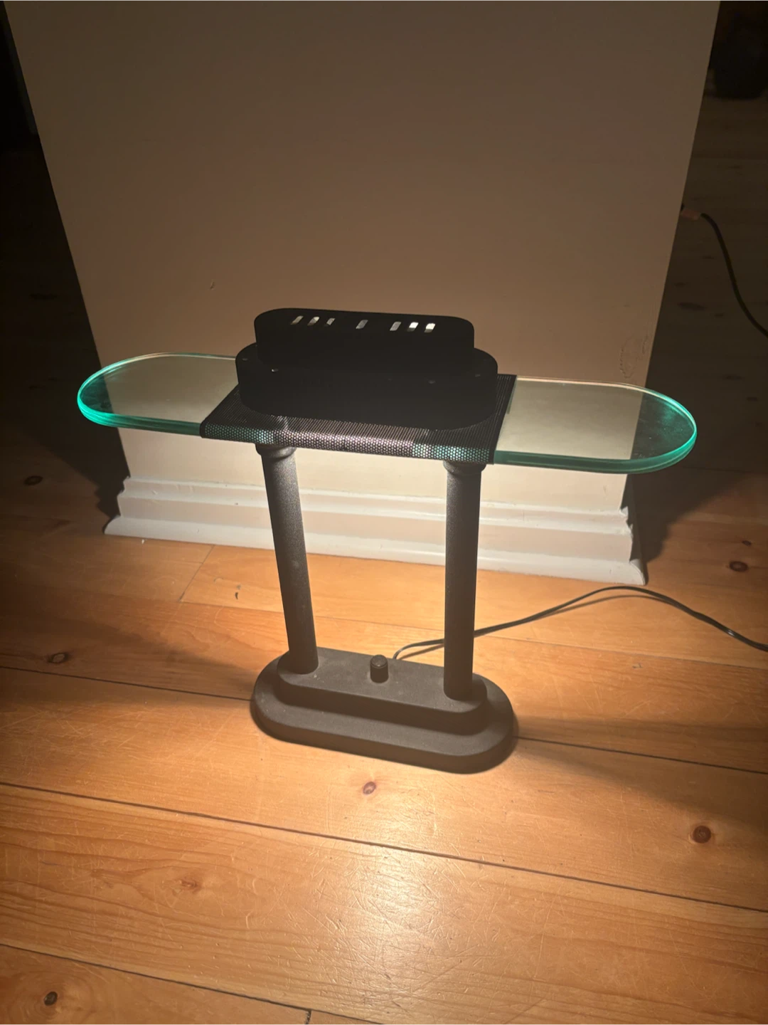 VIntage Modern glass and metal accent table lamp - photo 2