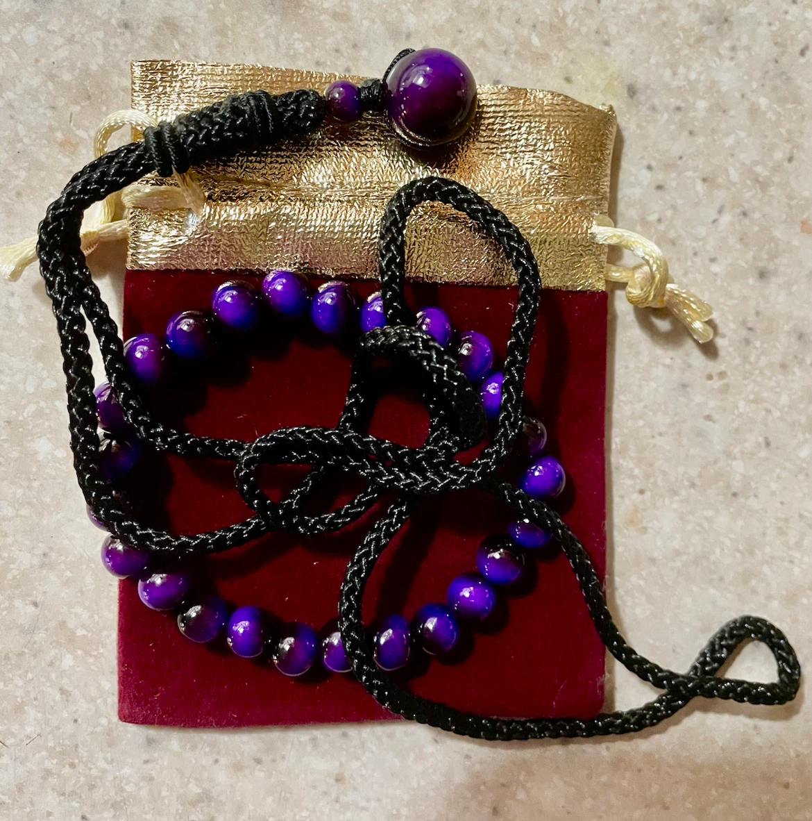 Amethyst Beaded Necklace & Braclet - photo 3