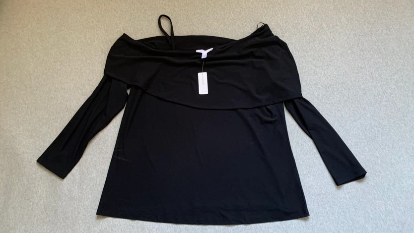Addition Elle Black Off-Shoulder Top - Size 3X BNWT