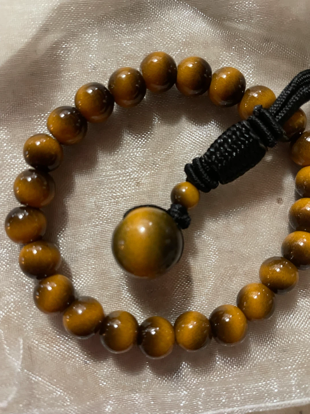 Tiger Eye Stone Bead Bracelet & Necklace - photo 2