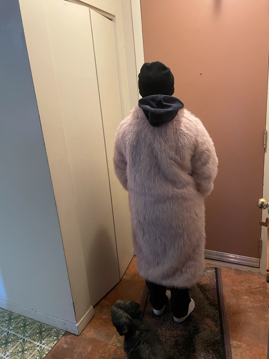 Pink Faux Fur Long Coat - photo 4
