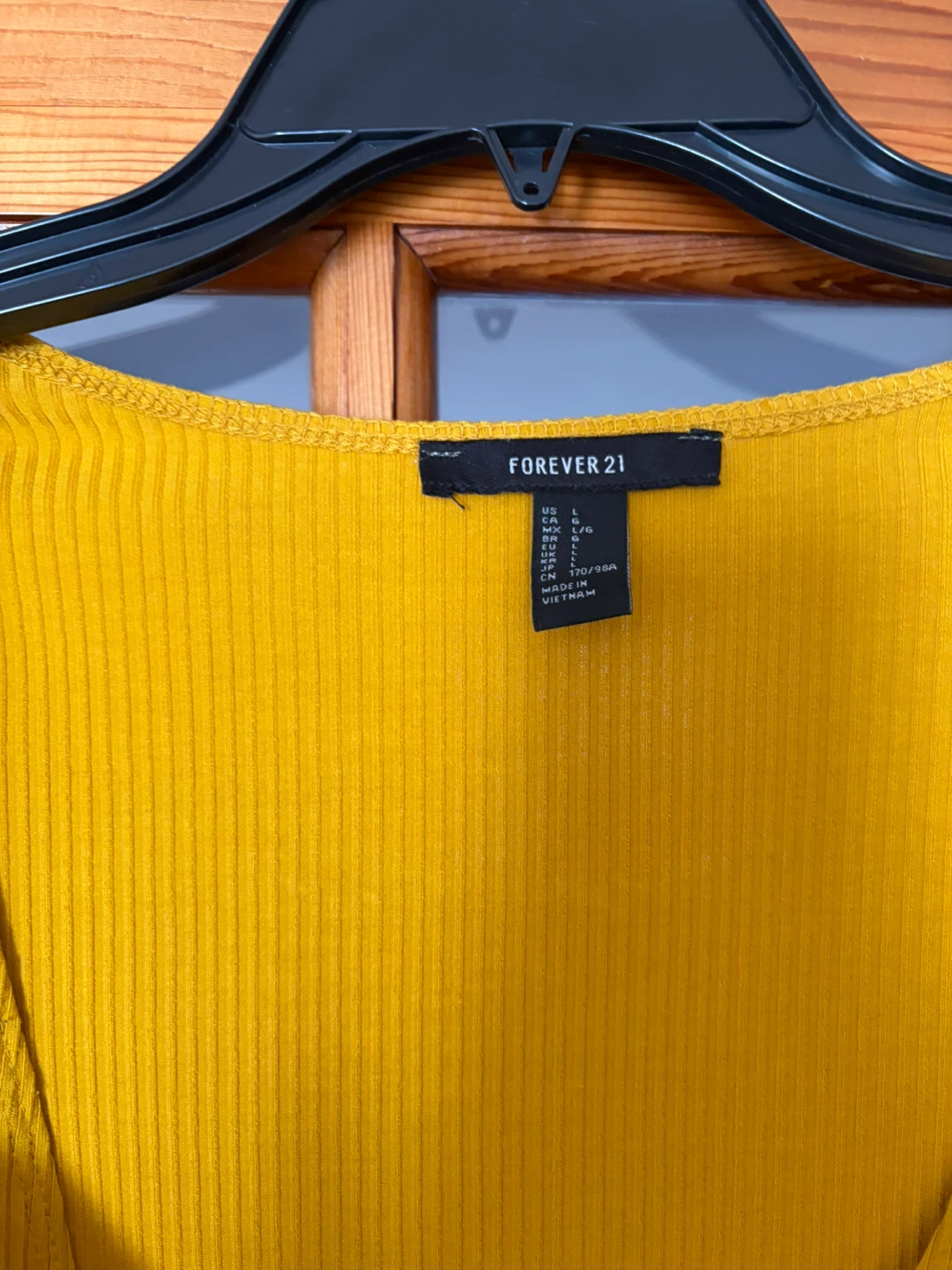 Forever 21 Yellow Ribbed Long Sleeve Bodysuit - photo 2