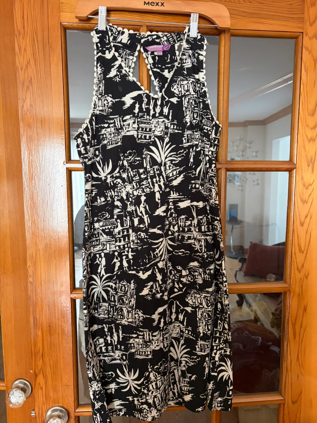Forecast black and white printed dress