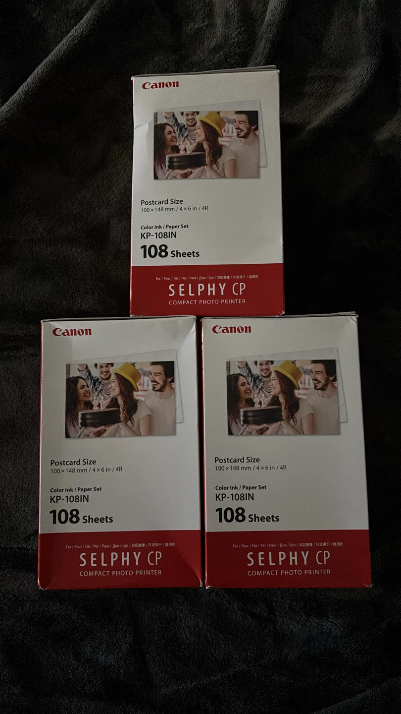 3 Boxes Canon KP-108IN Ink and Paper Set