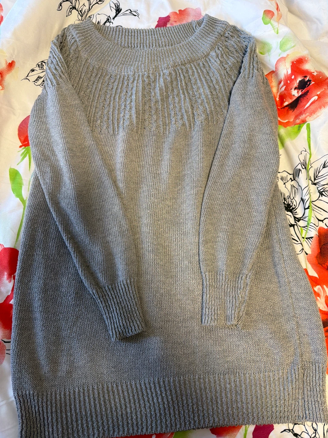 Grey knit sweater
