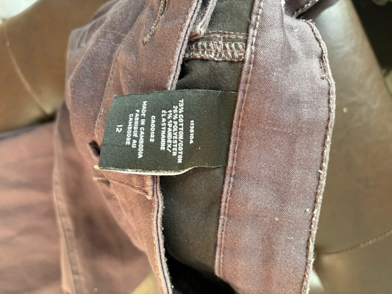 Dark Purple Casual Pants Size 12 - photo 3