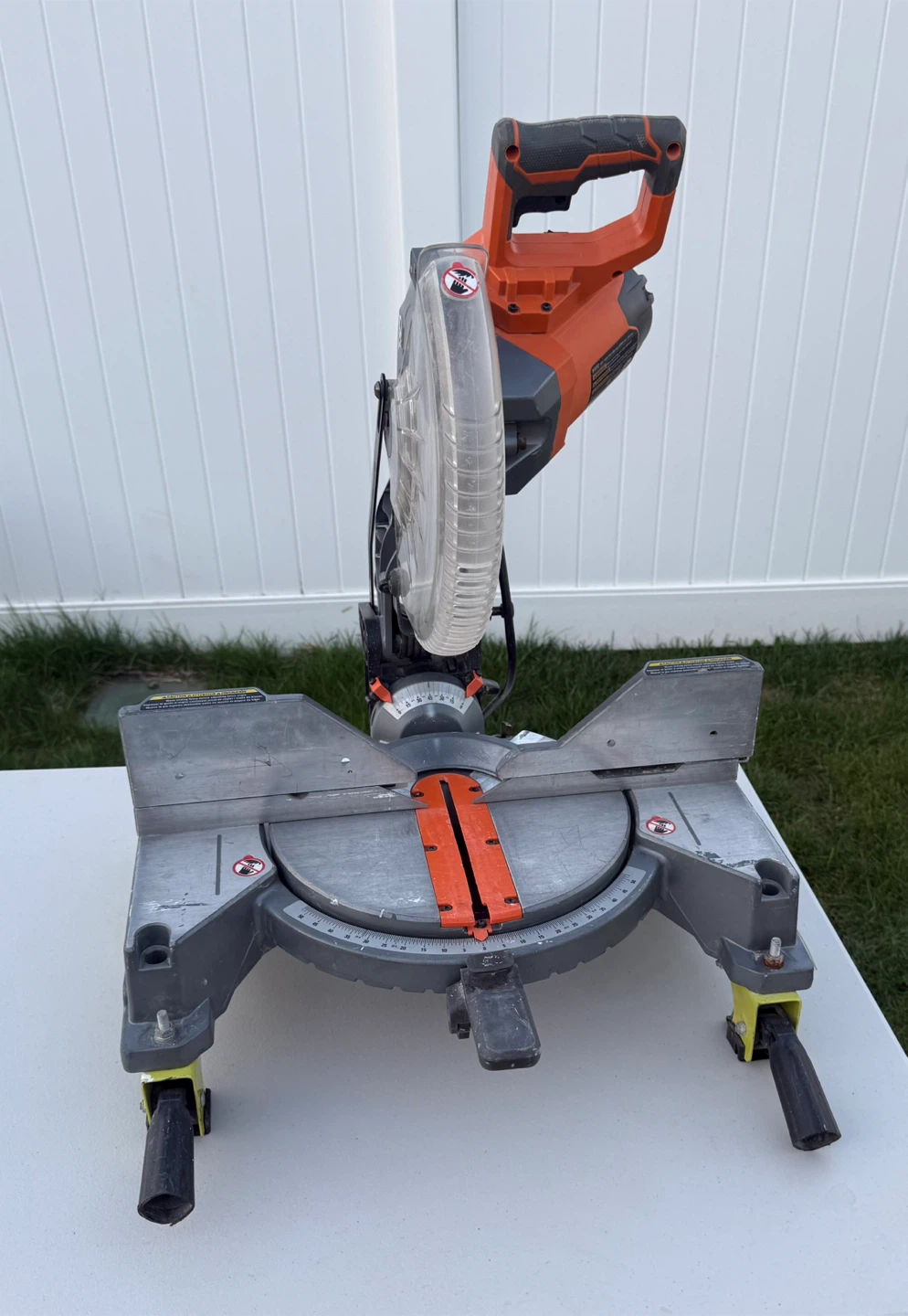 Ridgid Miter Saw with Ryobi Stand