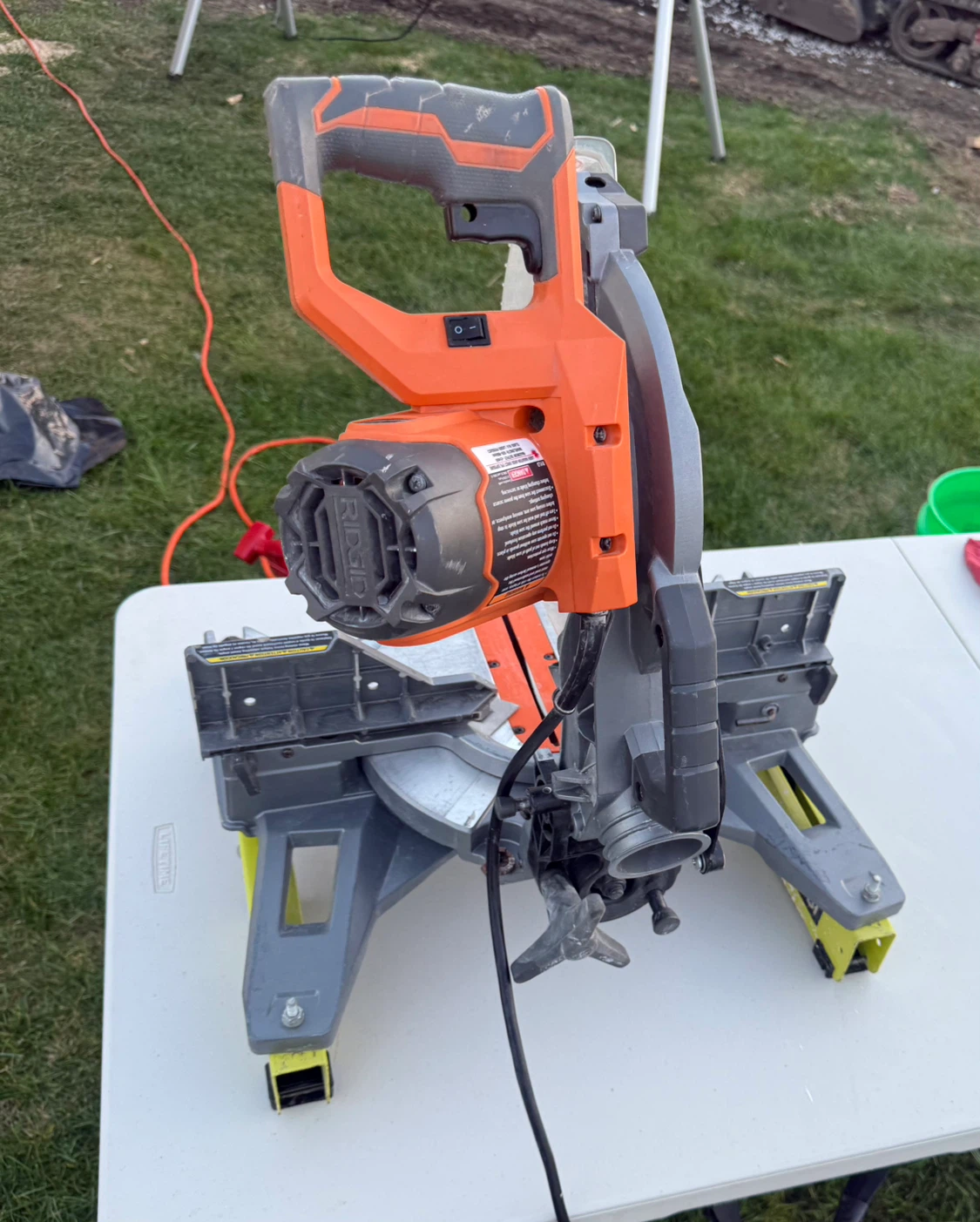 Ridgid Miter Saw with Ryobi Stand - photo 2