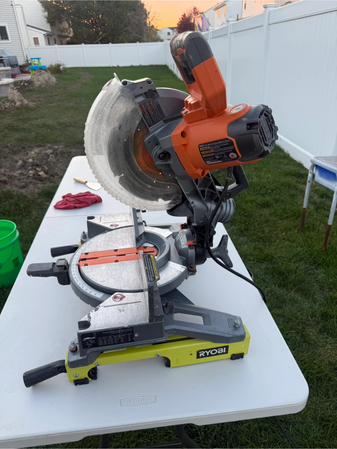 Ridgid Miter Saw with Ryobi Stand - photo 3