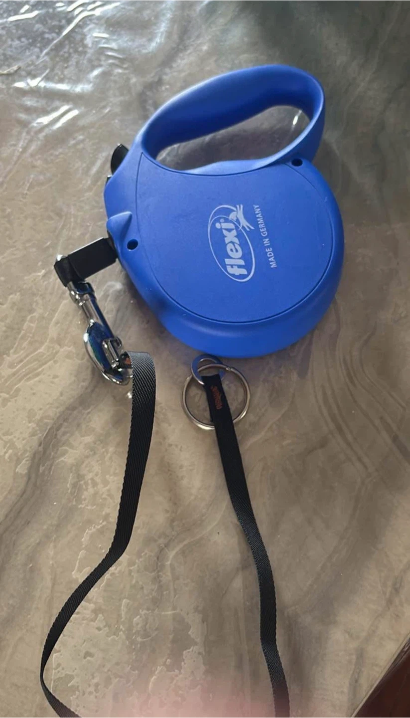 Blue Flexi Retractable Dog Leash
