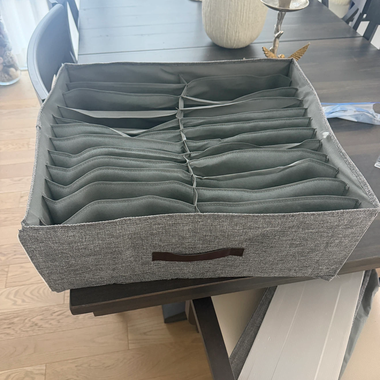 Grey Fabric Clothing Organizer