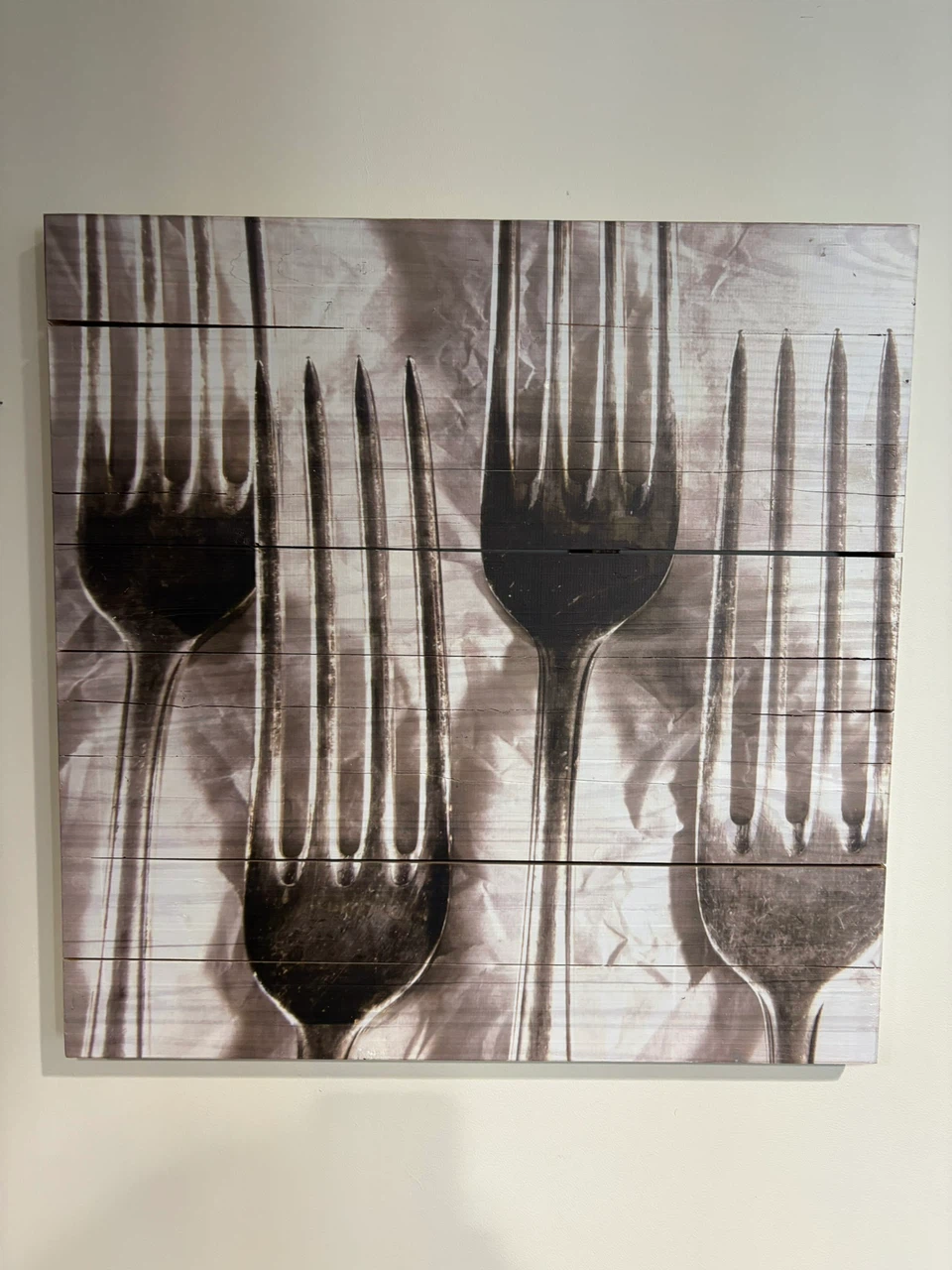 Rustic Spoon and Fork Wooden Wall Art Set