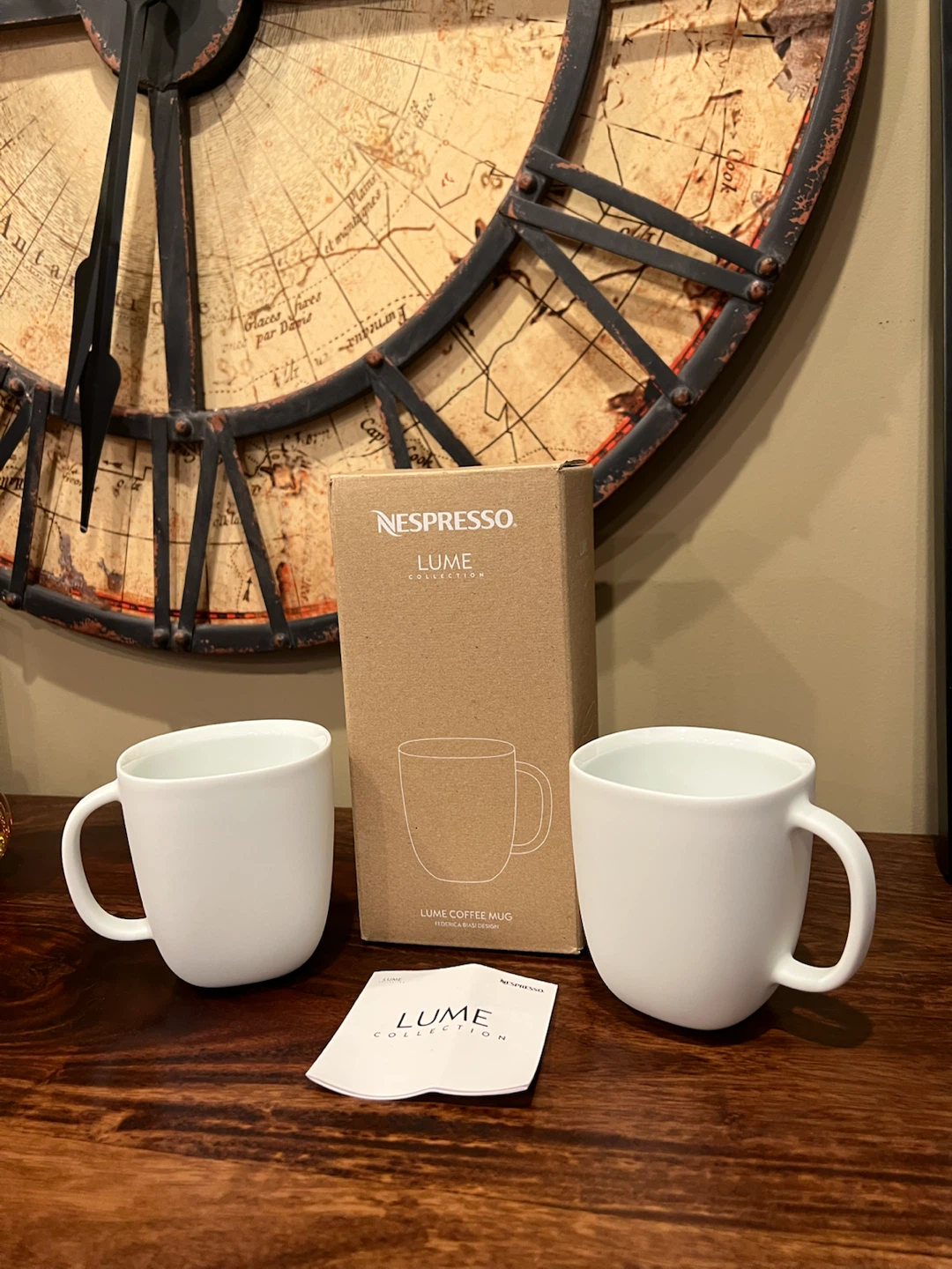 Nespresso Lume Collection Matte White Coffee Mugs