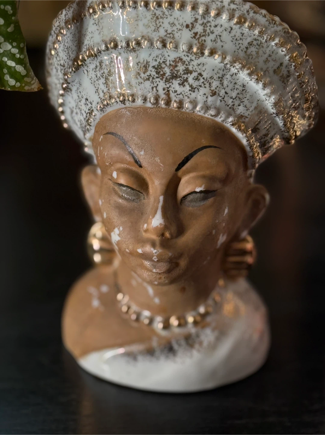 Japanese Vintage Ceramic Lady Head Planter