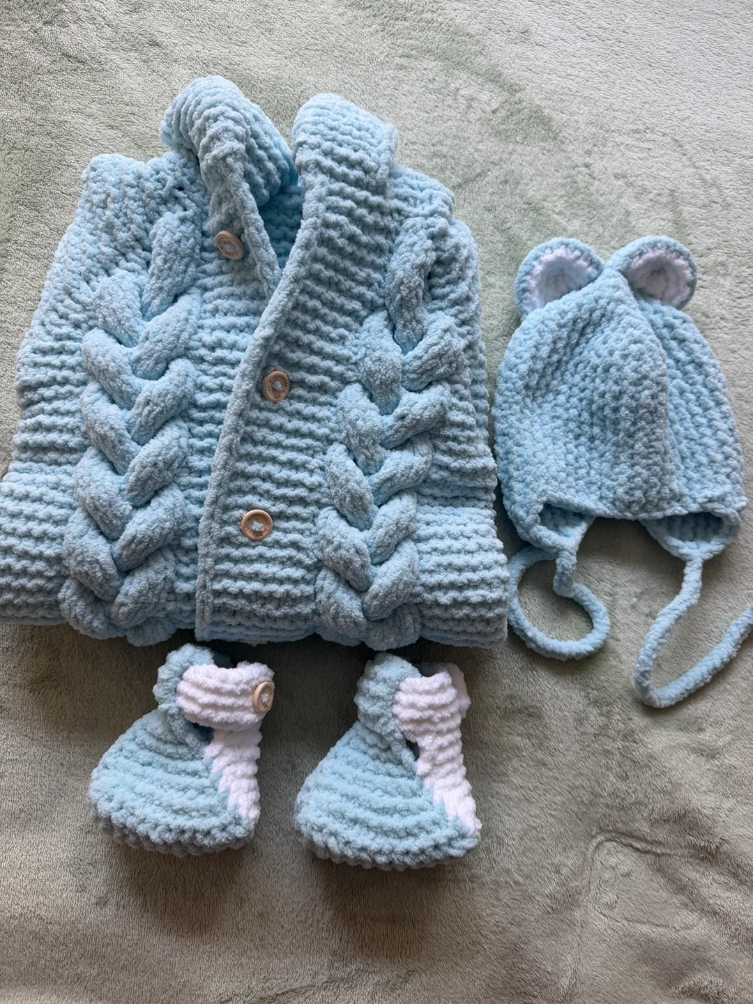 Handmade Baby Knit Set - photo 3