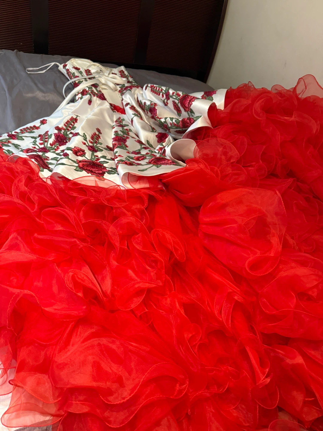 Quinceanera Dress White and Red - photo 5
