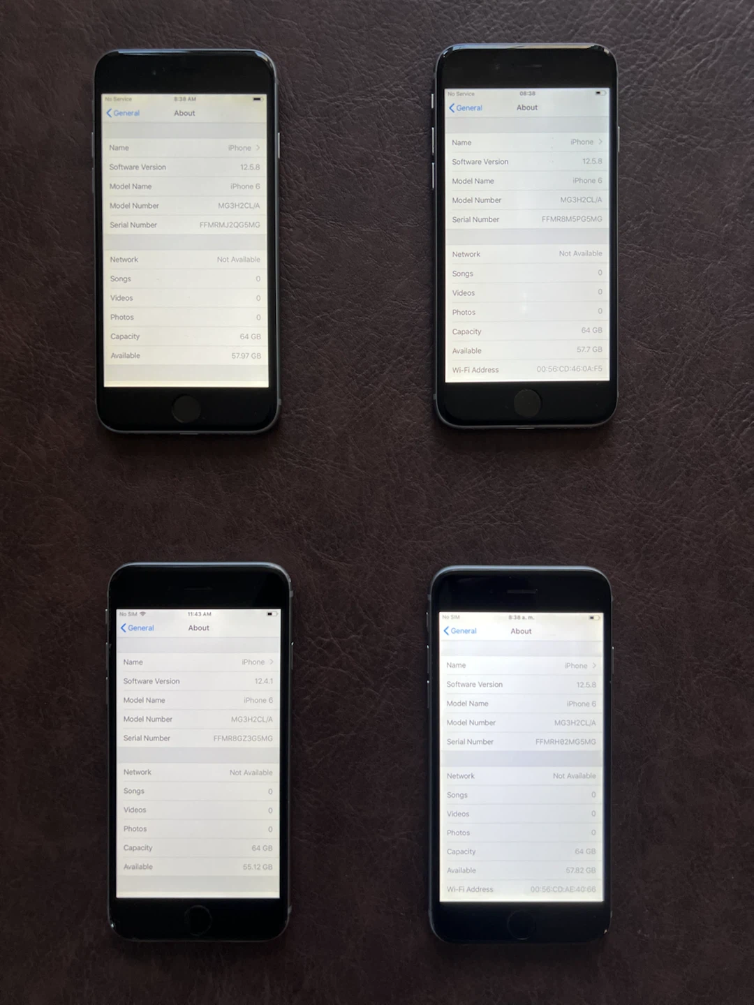 Set of 4 Apple iPhone 6 64GB Silver - photo 4