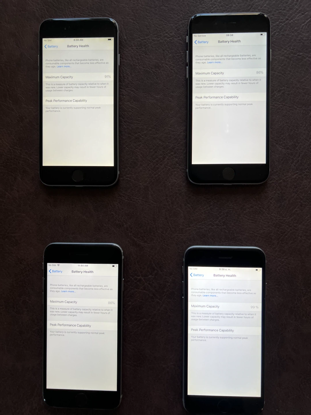 Set of 4 Apple iPhone 6 64GB Silver - photo 5