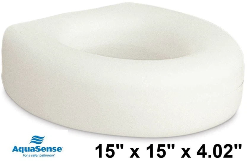 AquaSense raised toilet seat 15x15x4 NEW