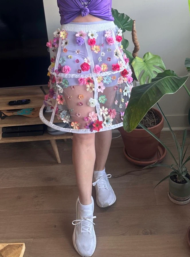 Handmade Floral hoop skirt