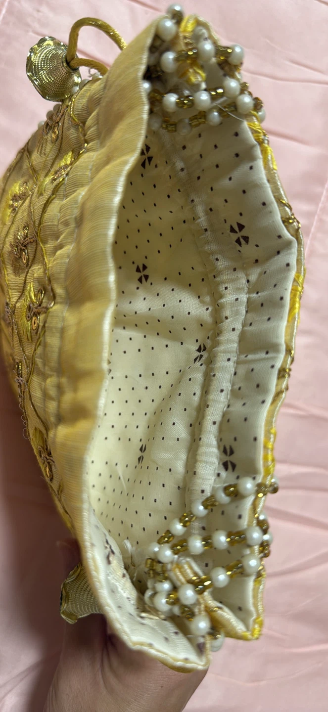 Gold Embroidered Potli Bag - photo 2