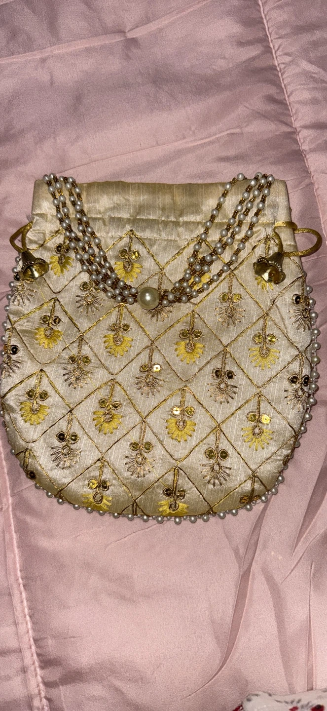 Gold Embroidered Potli Bag - photo 3