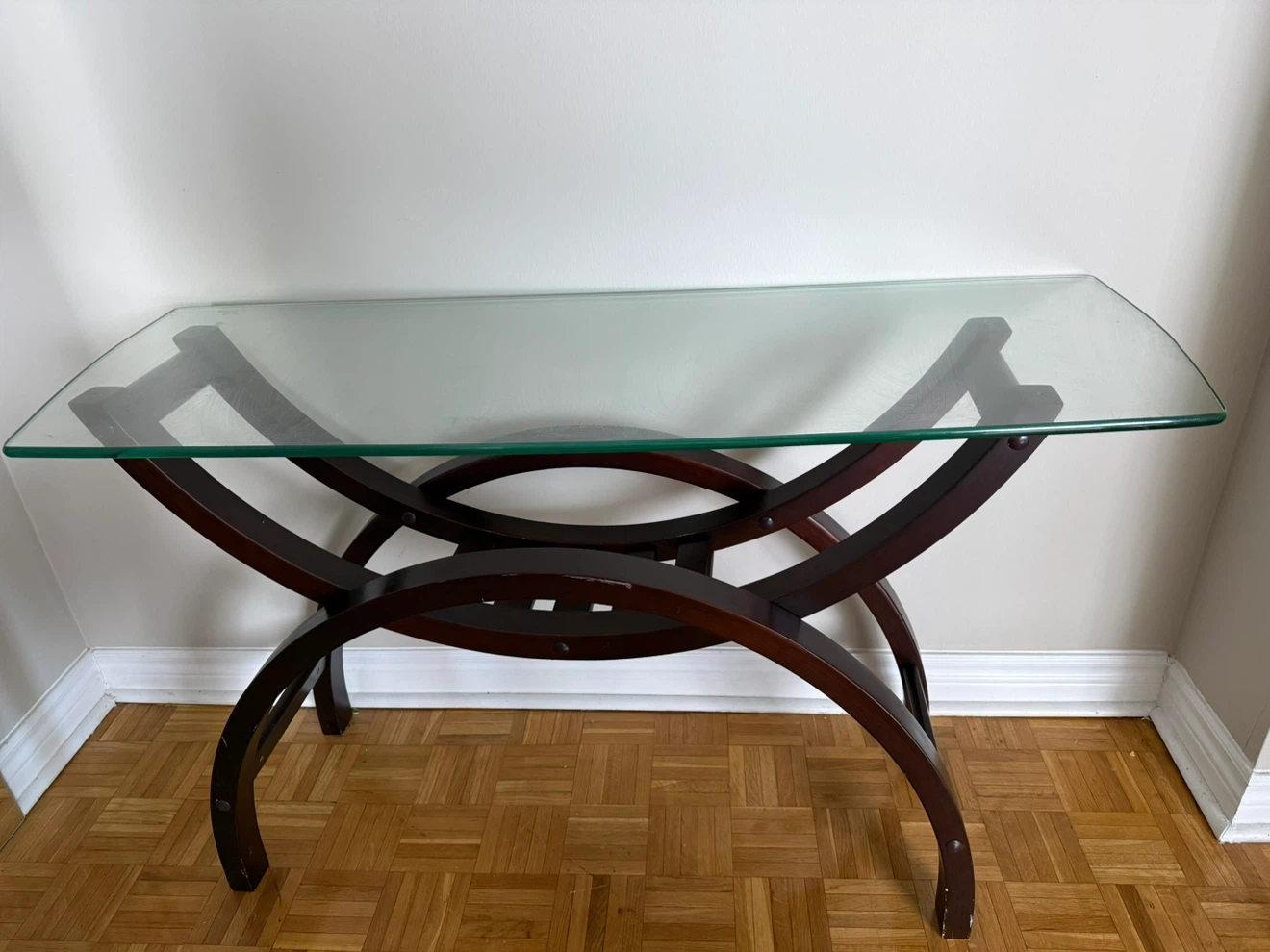Elegant Glass-Top Console