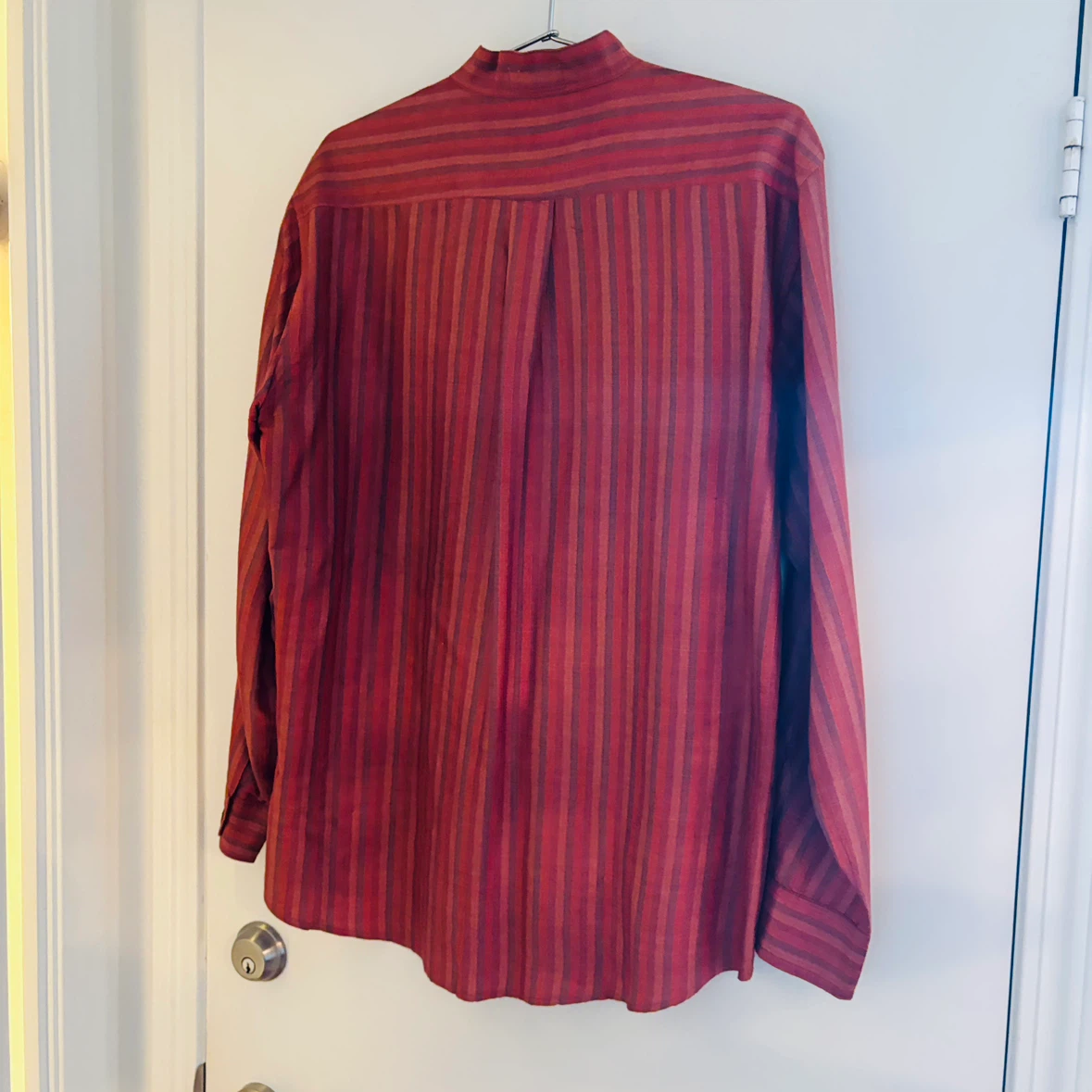 $350 Pure Raw Silk Fabindia Striped Shirt, Men’s M-L - photo 4