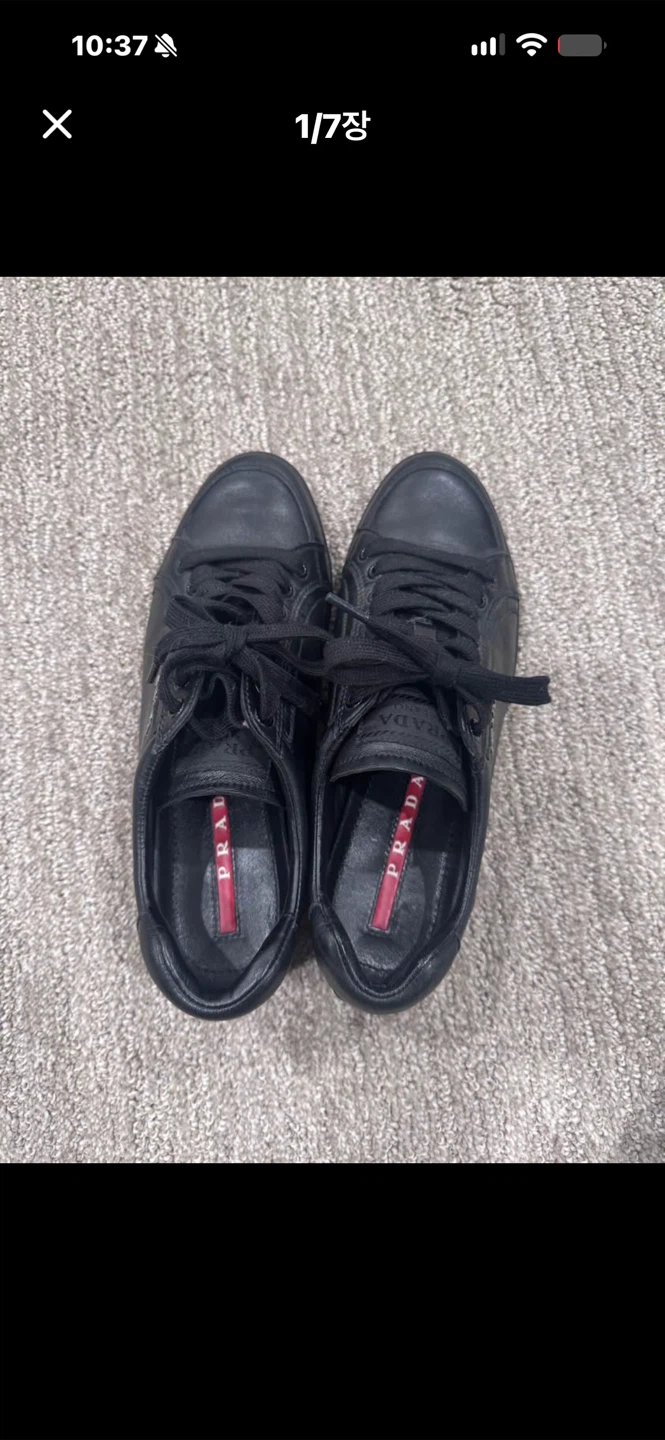 Prada woman Black Leather Sneakers - photo 2