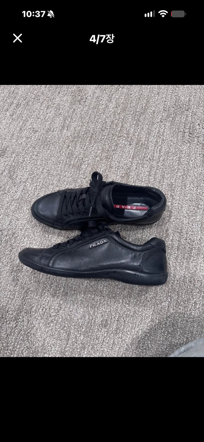 Prada woman Black Leather Sneakers - photo 3