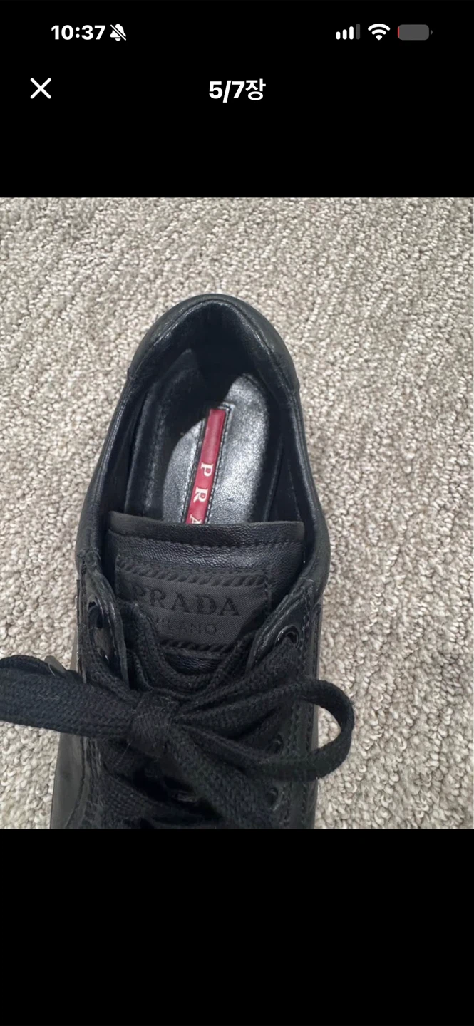 Prada woman Black Leather Sneakers - photo 5