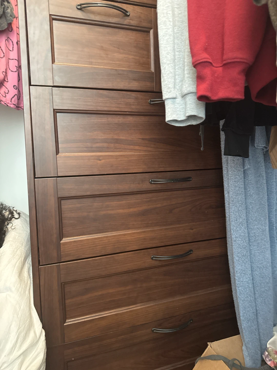 Tall Wooden Dresser with Four Drawers - photo 2