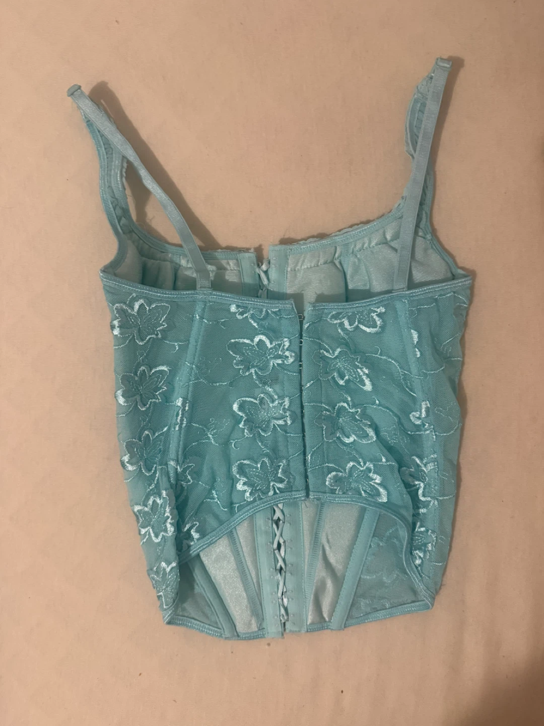 Light blue lace corset top - photo 2