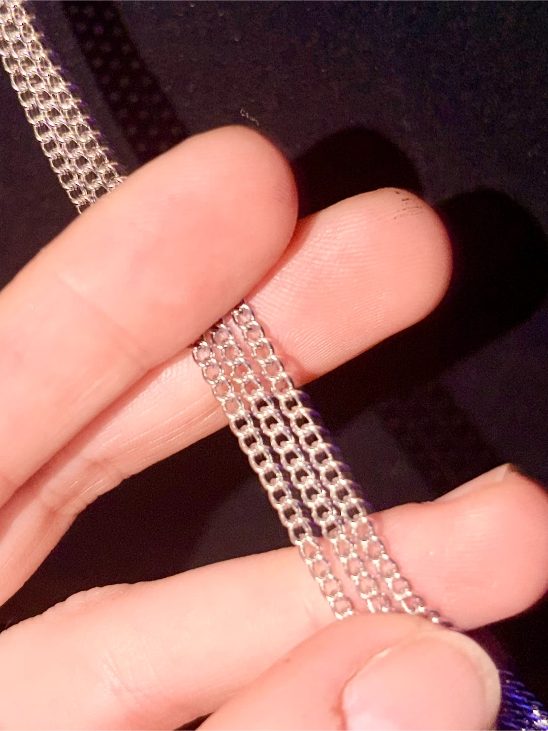 Stainless Steel Triple Layer Chain Necklace - photo 2