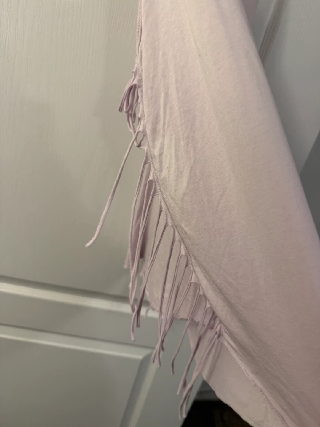 Y2K Aritzia Wilfred fringe Pima Cotton Tank Top XS Purple - photo 4