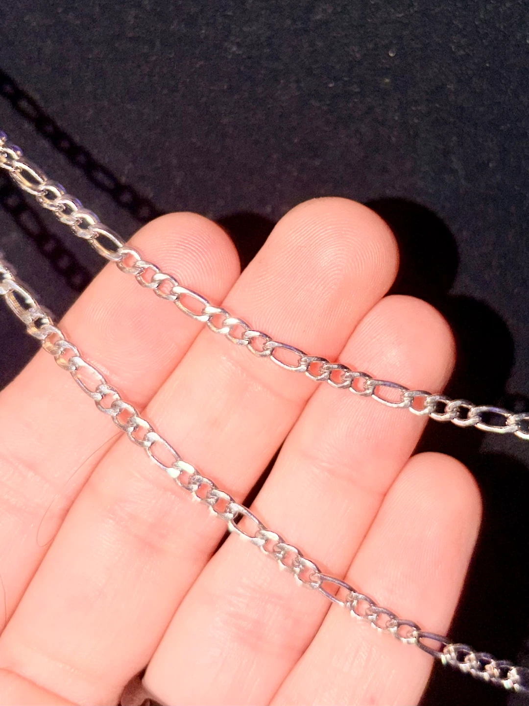 Stainless steel figaro chain necklace - photo 2