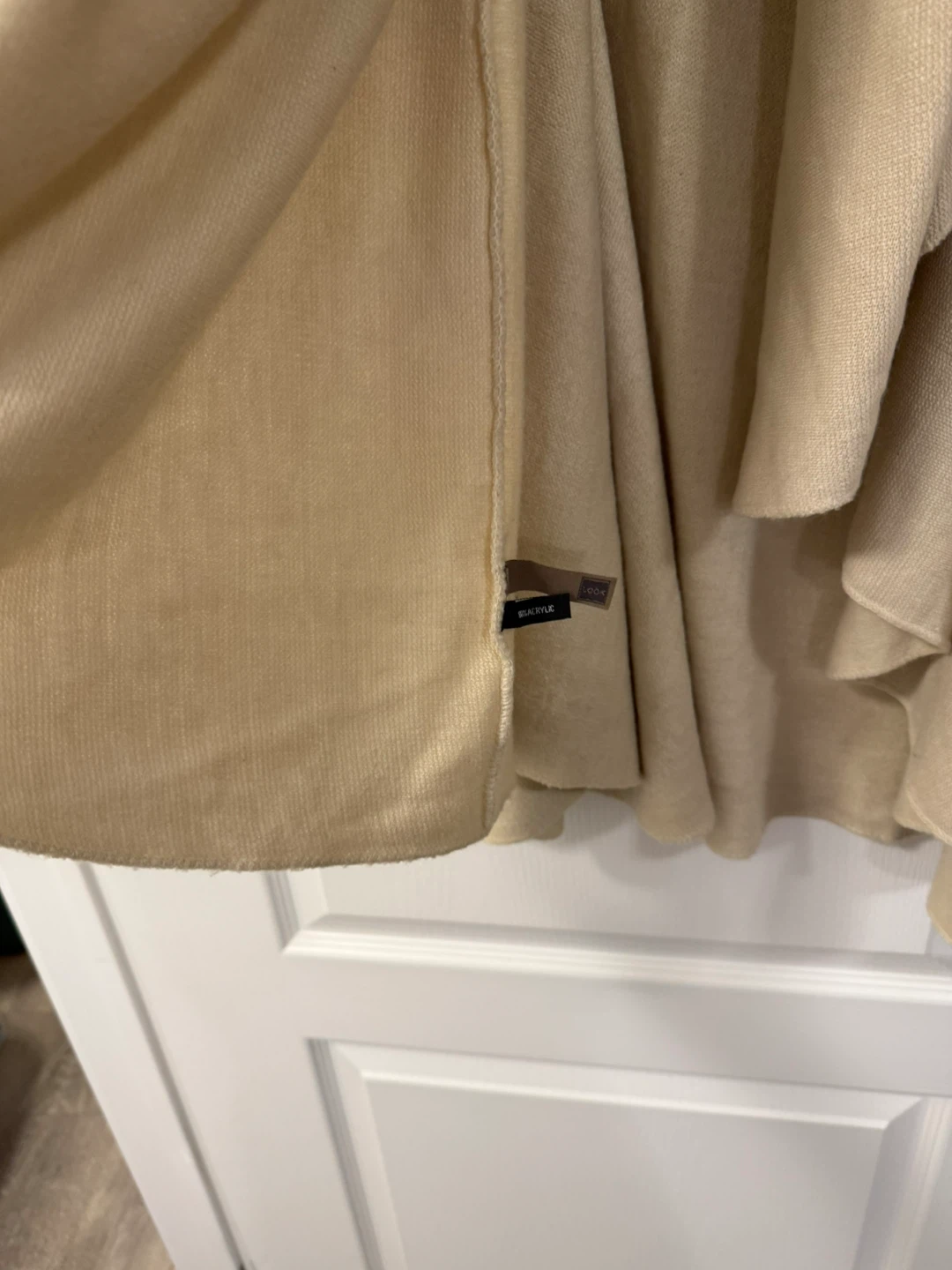 Y2K Women’s Look Beige Knit Drape Vest Cardigan Sweater - photo 5