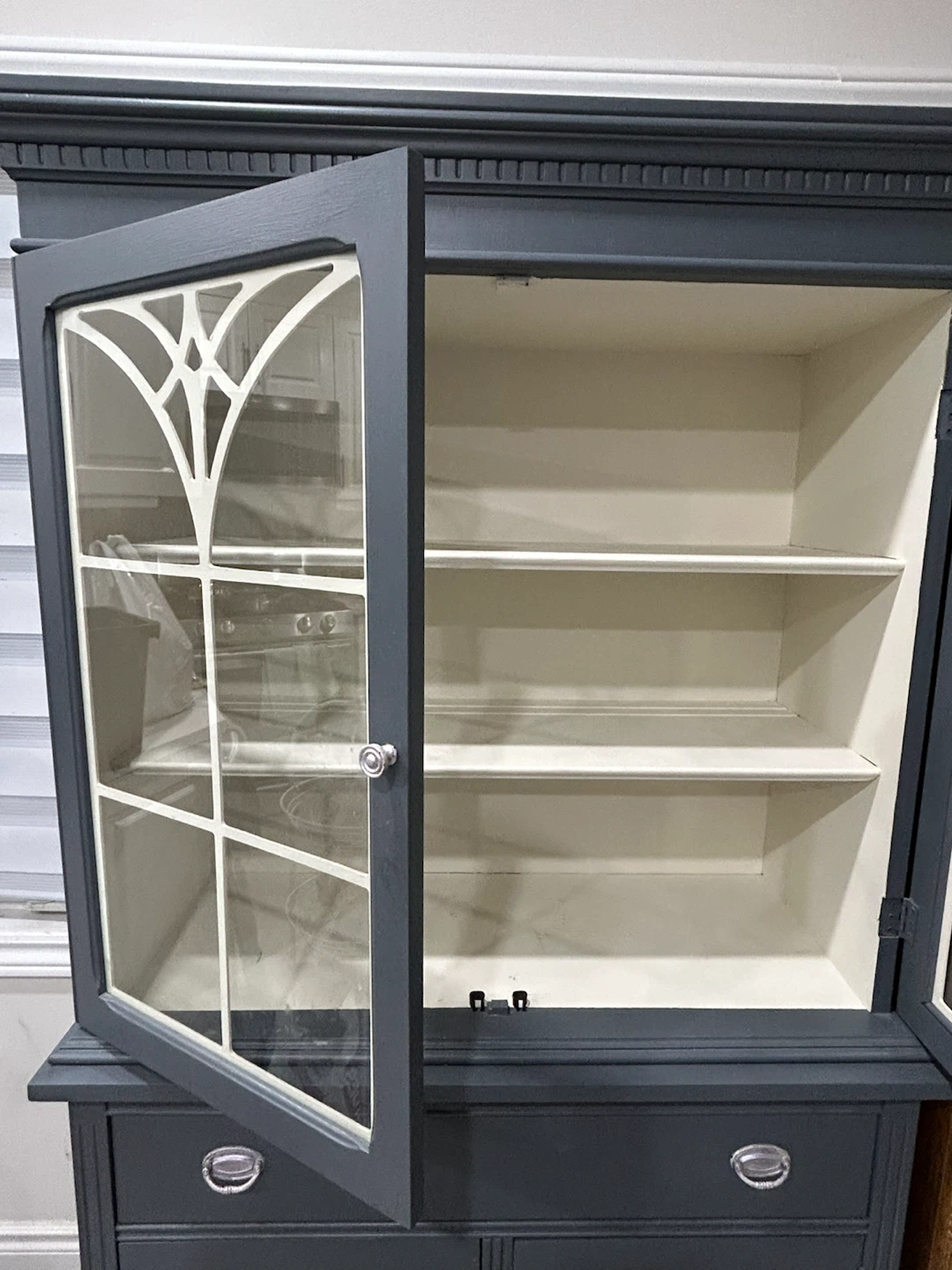 Dark Grey Hutch with Glass Doors - photo 3