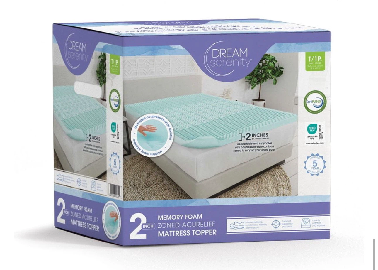 Dream Serenity King Memory Foam Mattress Topper
