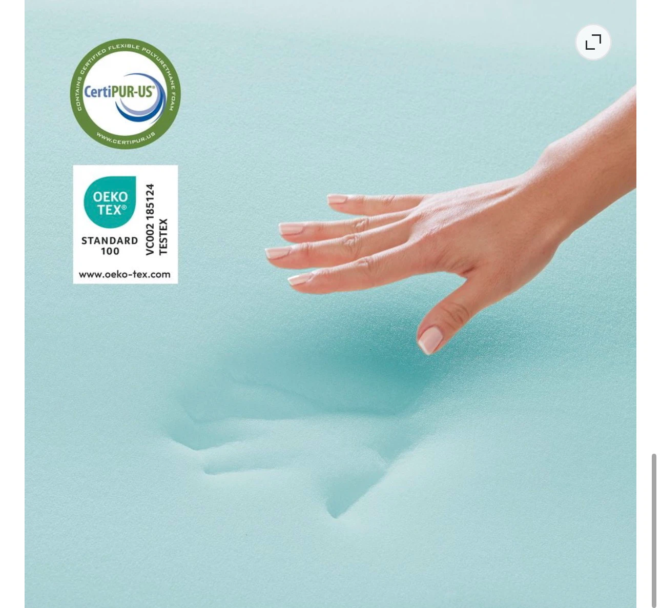 Dream Serenity King Memory Foam Mattress Topper - photo 2