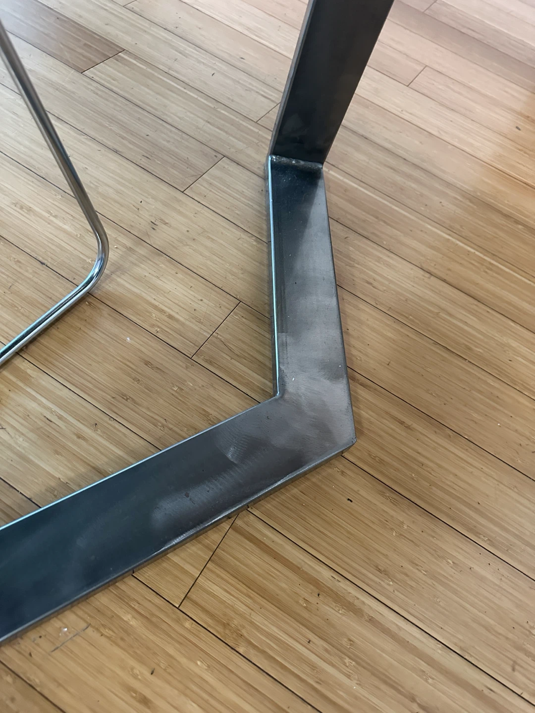 LONG VINTAGE RECLAIMED WOOD STEEL DINING TABLE / OFFICE DESK - photo 5