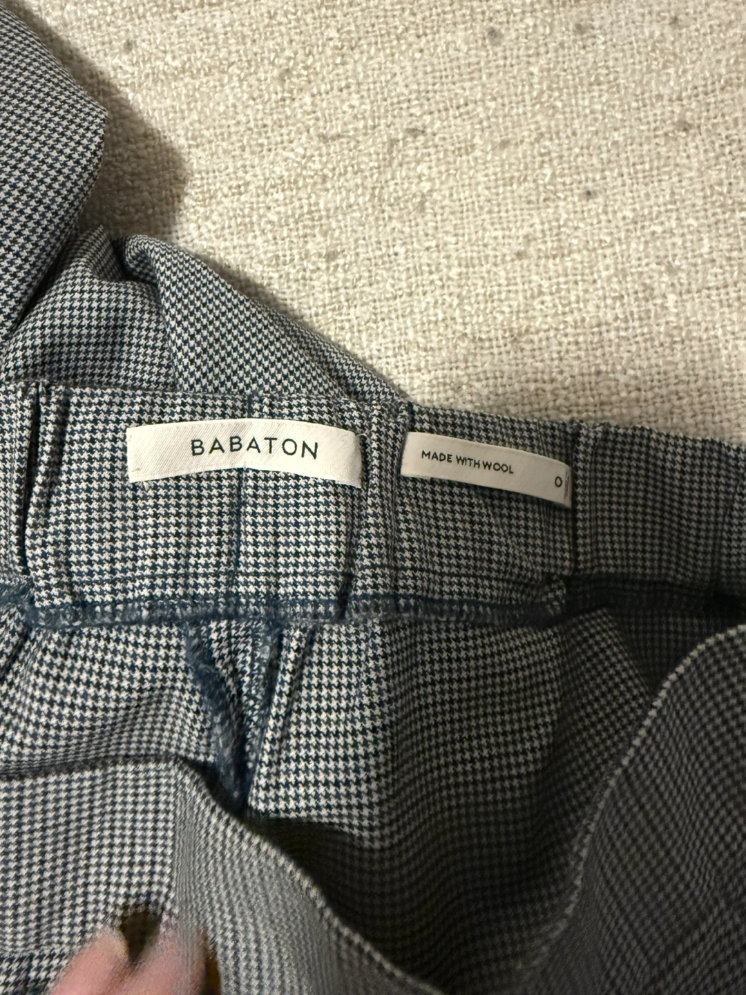 Babaton Wool-Blend Houndstooth Trousers Size 0 - photo 4