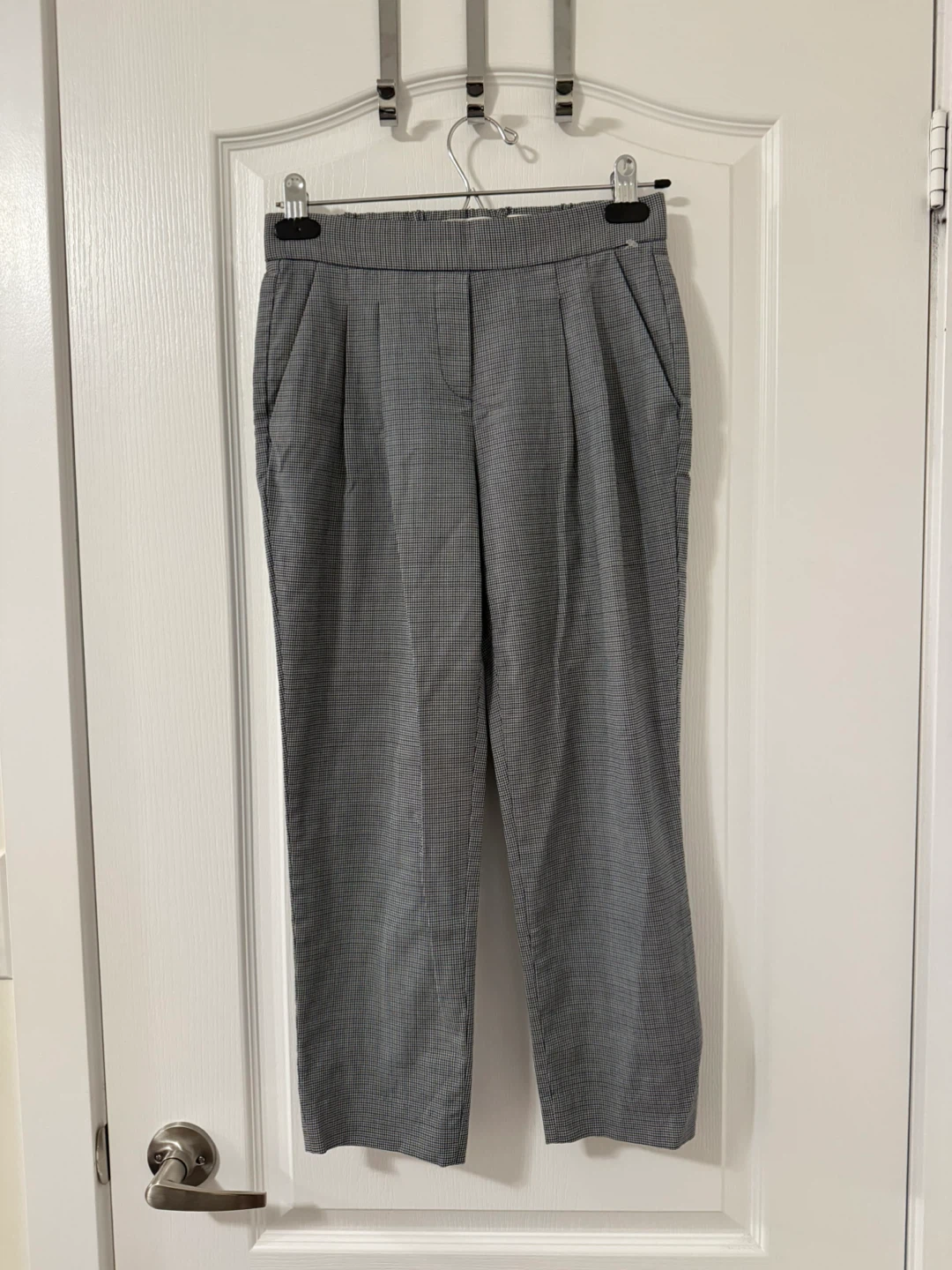 Babaton Wool-Blend Houndstooth Trousers Size 0 - photo 2
