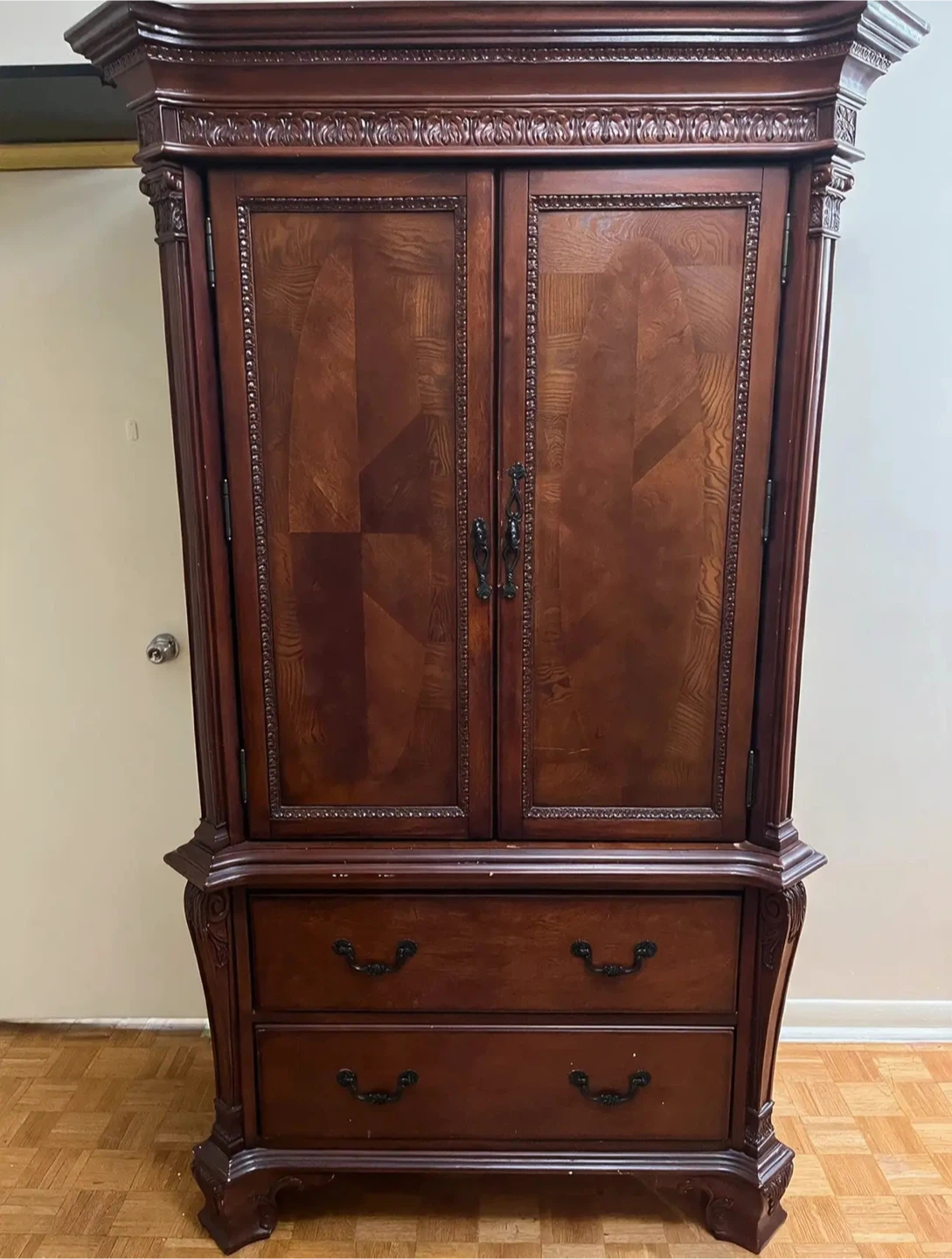 Traditional Dark Wood Armoire