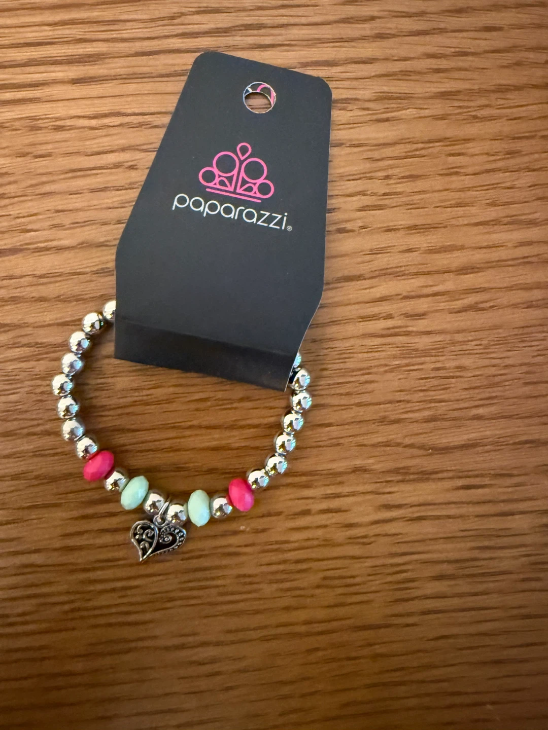 Paparazzi Beaded Heart Charm Bracelet