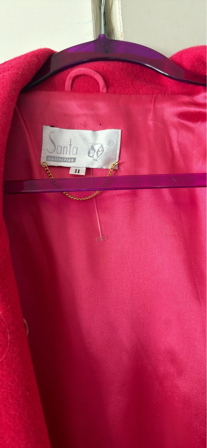 Santa Collection Hot Pink Wool Coat - photo 2